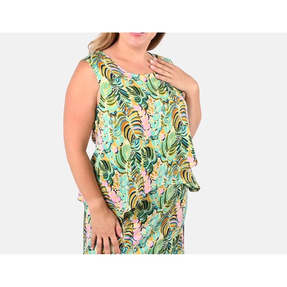 GREENE LEAF PRINTED DRESS💕 - Picture 2 of 5